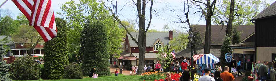 Peddler's Village is a 42-acre, outdoor shopping mall featuring 65 retail shops and merchants, 3 restaurants, a 71 room hotel and a Family Entertainment Center. in the Bethlehem, Lehigh Valley PA area