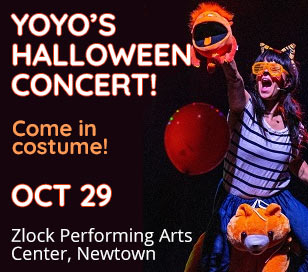Dress in your favorite costume and come have fun at YoYo’s Halloween Concert! Fun for Kids of all ages! Recommended 4 years and up!