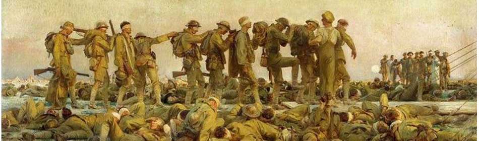 John Singer Sargent - Gassed, 1918 - Oil on canvas - (on display at Imperial War Museum, London, UK) in the Bethlehem, Lehigh Valley PA area
